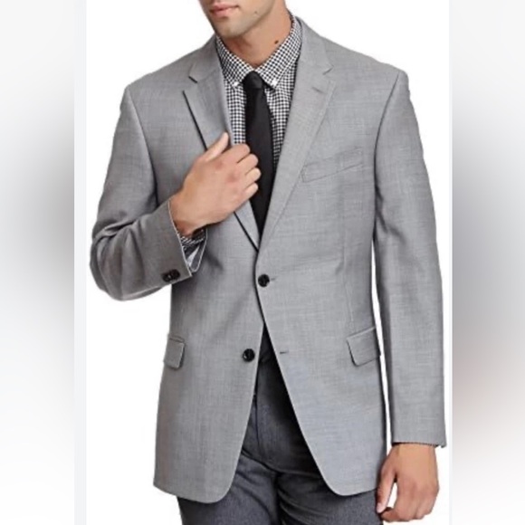 Mens Modern Fit Sportcoat Two Button Jacket Sz 42L Adams